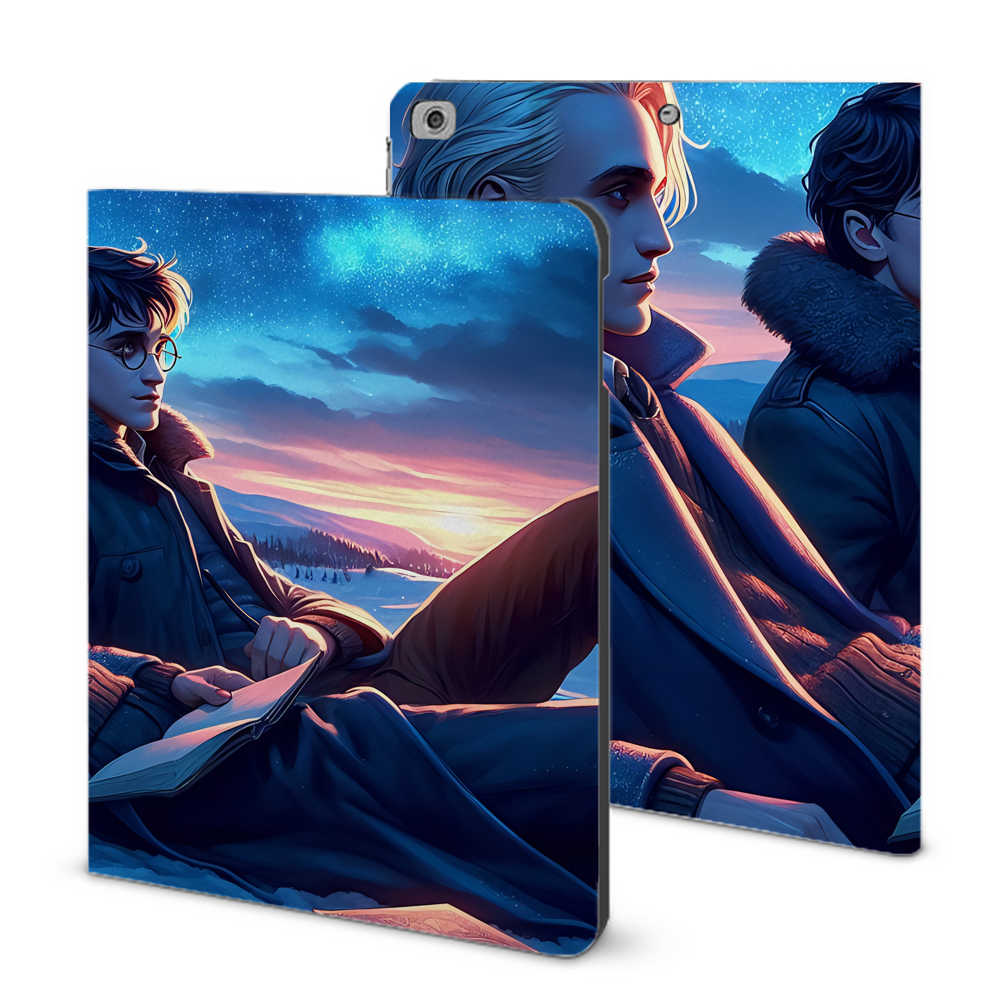 （画像用） Harry Potter ハリー・ポッターシリーズ IPad ケース ブック型 PUレザー TPU 耐衝撃 軽量 薄型 ペン収納なし 全面保護 IPad 各モデル対応